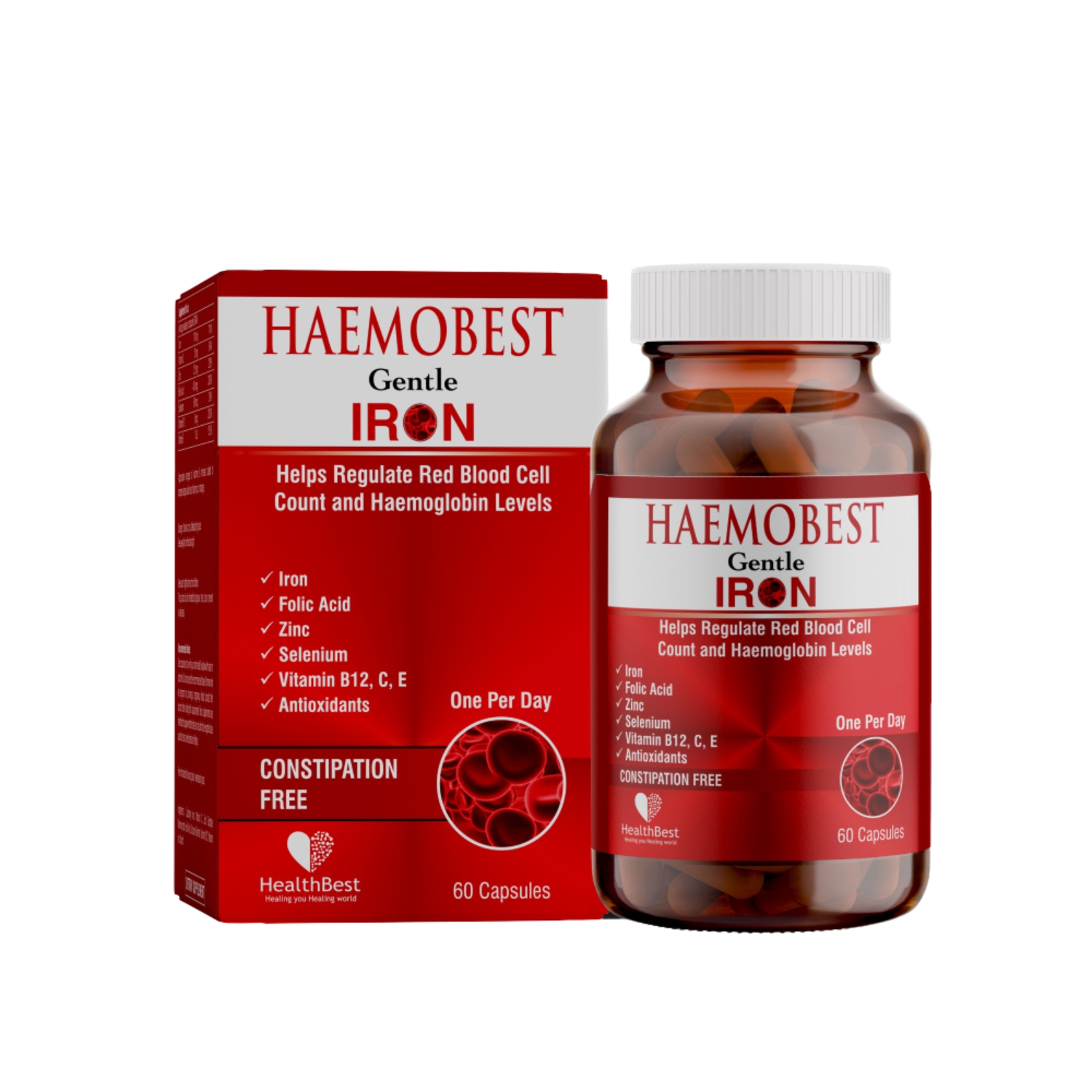 HealthBest Haemobest Capsules Iron Supplement