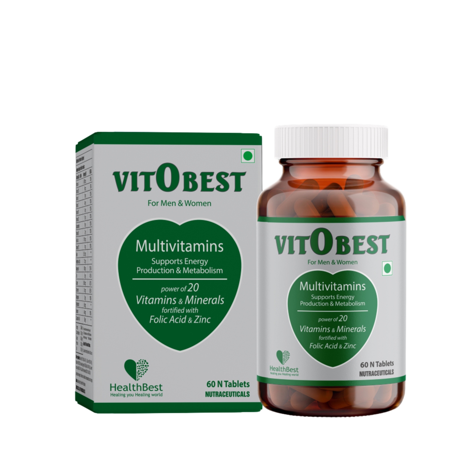 HealthBest VitOBest Multivitamin and Minerals Tablets