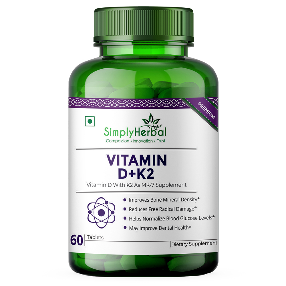 Simply Herbal Vitamin K2 With MK7 Complex Supplements